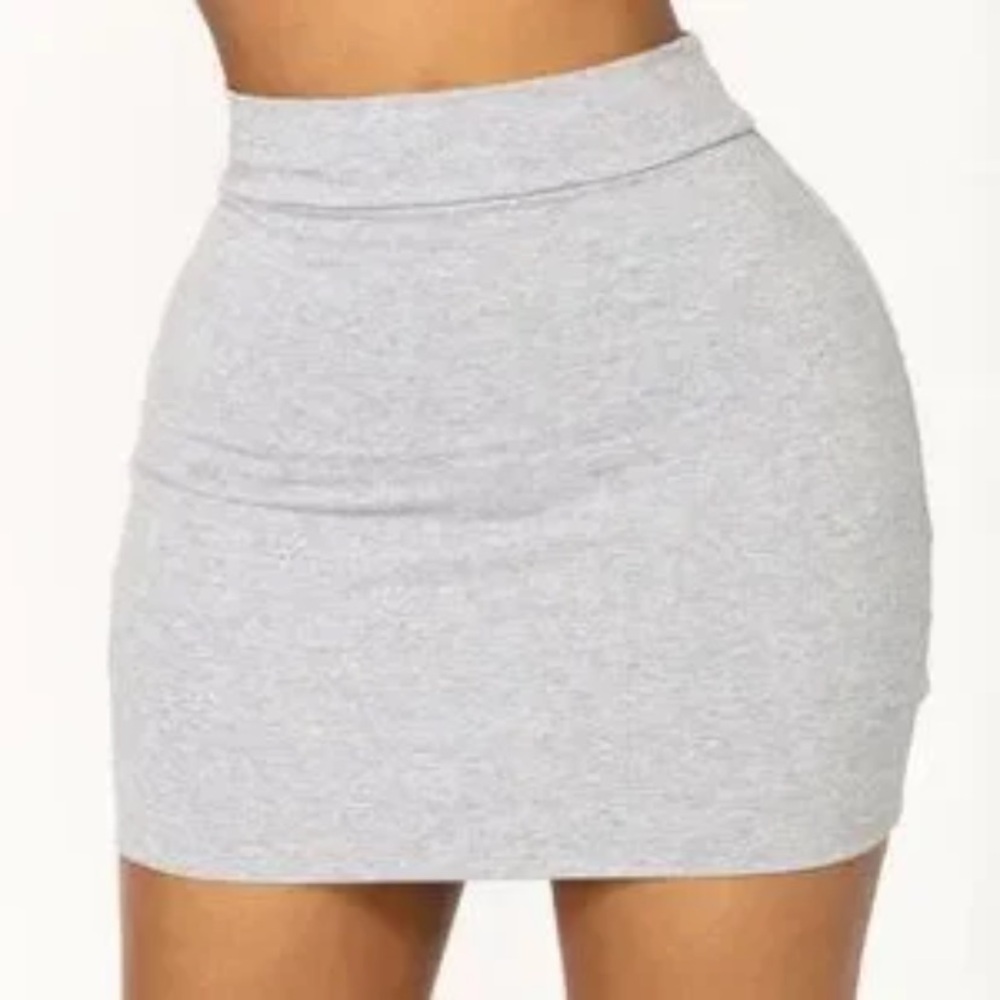 Heather Gray Mini Skirt